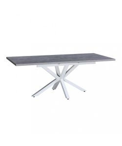 Cosma Tavolo Allungabile Legno Grigio 160/200x90 cm Struttura Bianca