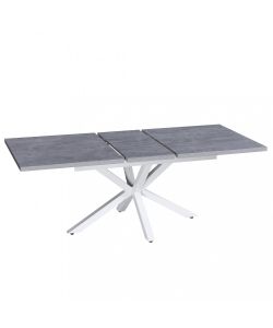 Cosma Tavolo Allungabile Legno Grigio 160/200x90 cm Struttura Bianca
