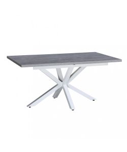 Cosma Tavolo Allungabile Legno Grigio 160/200x90 cm Struttura Bianca