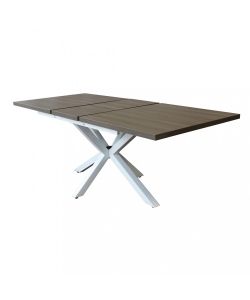 Cosma Tavolo Allungabile Grigio Effetto Cemento 160/200 x 90 cm Bianco