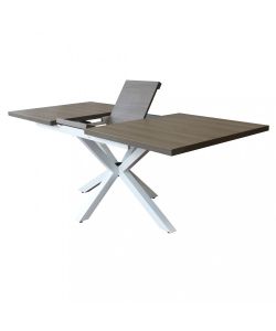 Cosma Tavolo Allungabile Grigio Effetto Cemento 160/200 x 90 cm Bianco