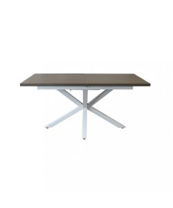 Cosma Tavolo Allungabile Grigio Effetto Cemento 160/200 x 90 cm Bianco