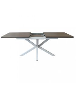 Cosma Tavolo Allungabile Grigio Effetto Cemento 160/200 x 90 cm Bianco