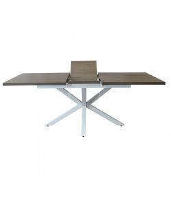 Cosma Tavolo Allungabile Grigio Effetto Cemento 160/200 x 90 cm Bianco