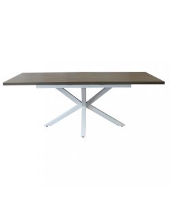 Cosma Tavolo Allungabile Grigio Effetto Cemento 160/200 x 90 cm Bianco
