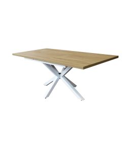 Cosma Tavolo Allungabile Rettangolare 160/200 cm Naturale Struttura Bianca