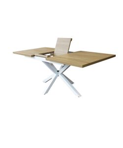 Cosma Tavolo Allungabile Rettangolare 160/200 cm Naturale Struttura Bianca