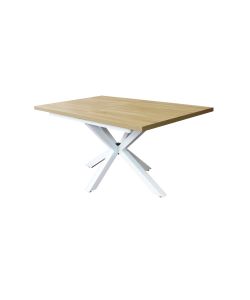 Cosma Tavolo Allungabile Rettangolare 160/200 cm Naturale Struttura Bianca