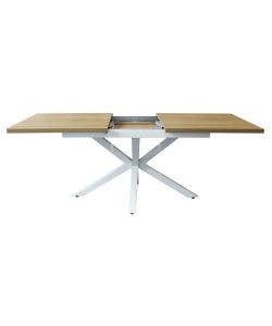 Cosma Tavolo Allungabile Rettangolare 160/200 cm Naturale Struttura Bianca