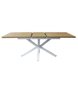 Cosma Tavolo Allungabile Rettangolare 160/200 cm Naturale Struttura Bianca