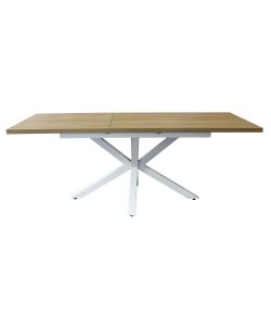 Cosma Tavolo Allungabile Rettangolare 160/200 cm Naturale Struttura Bianca