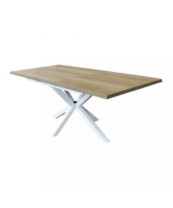 Cosma Tavolo Allungabile Naturale con Venature 160/200 x 90 cm Bianco