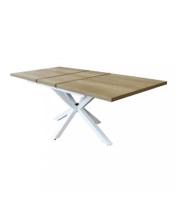 Cosma Tavolo Allungabile Naturale con Venature 160/200 x 90 cm Bianco