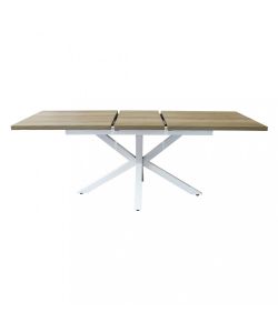 Cosma Tavolo Allungabile Naturale con Venature 160/200 x 90 cm Bianco