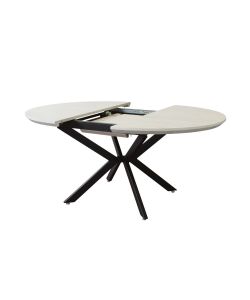 Cosma Tavolo Rotondo Allungabile Bianco Effetto Legno 120/160 cm