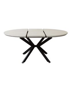 Cosma Tavolo Rotondo Allungabile Bianco Effetto Legno 120/160 cm