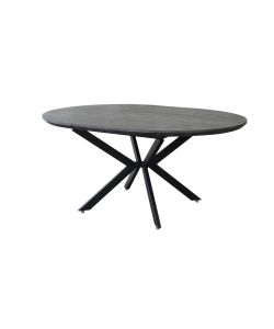 Cosma Tavolo Rotondo Allungabile Antracite Effetto Legno 120/160 cm