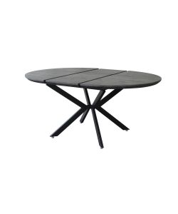 Cosma Tavolo Rotondo Allungabile Antracite Effetto Legno 120/160 cm