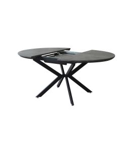 Cosma Tavolo Rotondo Allungabile Antracite Effetto Legno 120/160 cm