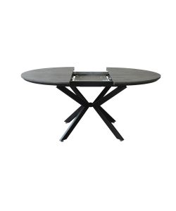 Cosma Tavolo Rotondo Allungabile Antracite Effetto Legno 120/160 cm