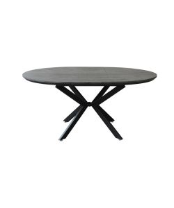 Cosma Tavolo Rotondo Allungabile Antracite Effetto Legno 120/160 cm