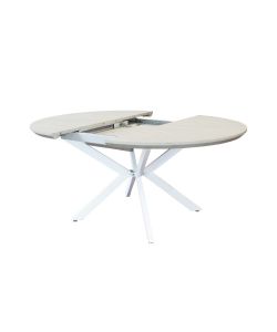 Cosma Tavolo Rotondo Allungabile Bianco Effetto Legno 120/160 cm