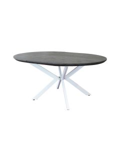 Cosma Tavolo Rotondo Allungabile Antracite Effetto Legno 120/160 cm