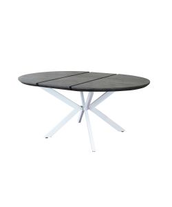 Cosma Tavolo Rotondo Allungabile Antracite Effetto Legno 120/160 cm
