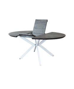 Cosma Tavolo Rotondo Allungabile Antracite Effetto Legno 120/160 cm