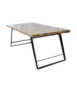 Cosma Tavolo Rettangolare 200x100 cm Legno e Vetro Naturale Moderno
