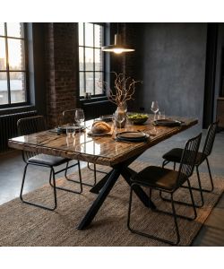 Cosma Tavolo Allungabile 200x100 cm Legno Vetro Naturale Moderno