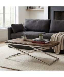 Cosma Tavolino Fisso Marrone 130x70 cm in Legno Moderno