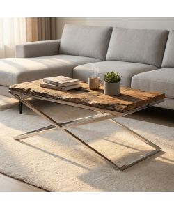 Cosma Tavolino Fisso Marrone 130x70 cm in Legno Moderno