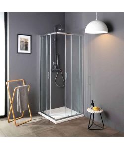 Box Doccia Lima Quadrato 70x70 cm Cristallo Trasparente Cromo