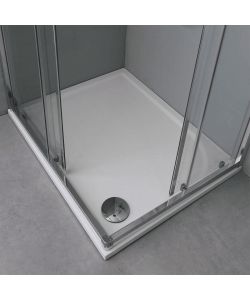 Ferrara Box Doccia Quadrato 70x70 cm Vetro Temperato Cromato Trasparente