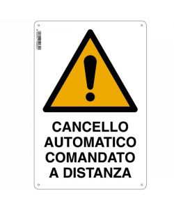 Cartello Cancello Elettrico C.D. 20X 30 Alluminio