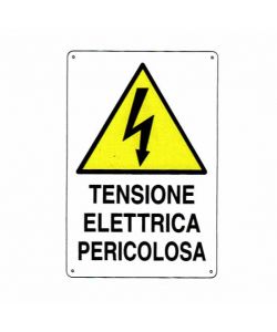 Cartello Tensione Elettrica 20X 30 Alluminio