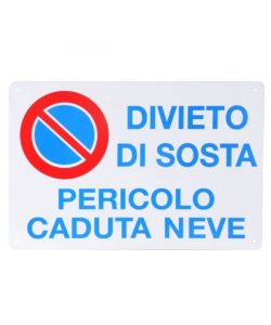 Cartello Pericolo Caduta Neve 30X 20 Alluminio