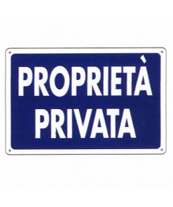 Cartello Proprieta' Privata 30X 20 Plastica