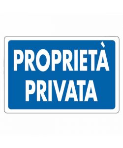 Cartello Proprieta' Privata 30X 20 Alluminio