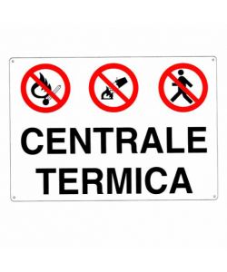 Cartello Centrale Termica 30X 20 Alluminio