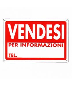Cartello Vendesi 30X 20 Plastica