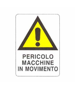 Cartello Movimento Macchine 48X 68 Plastica