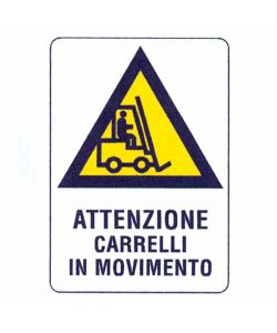 Cartello Movimento Carrelli 48X 68 Plastica