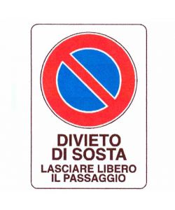 Cartello Divieto Di Sosta 48X 68 Plastica