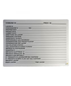 Cartello Concessione Edilizia 138X 88 Plastica