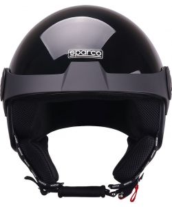 Casco Demi-Jet con Peak per moto Sparco con calotta in ABS Taglia M