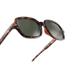 Gianmarco Venturi Occhiali da Sole Unisex Tartaruga Lenti Verdi 55 mm