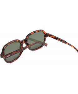 Gianmarco Venturi Occhiali da Sole Unisex Tartaruga Lenti Verdi 55 mm