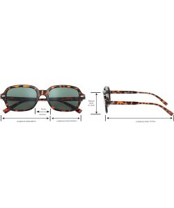 Gianmarco Venturi Occhiali da Sole Unisex Tartaruga Lenti Verdi 55 mm